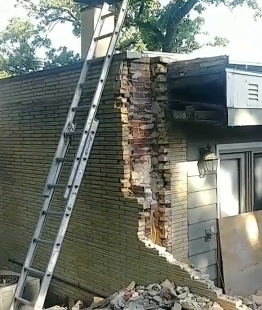 Damaged Brick Wall